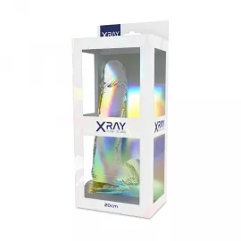 Прозорий фалоімітатор з мошонкою, 15 х 4,5 см см XRAY (Іспанія) - 3
