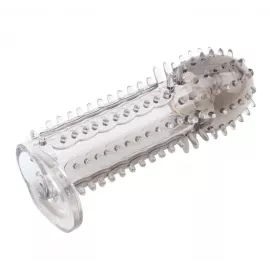 Насадка на член - SuperMe Nubby Sleeve Clear - 4