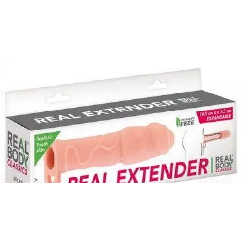 Насадка на член Real Body - Real Extender BEAST с приоткрытой головкой