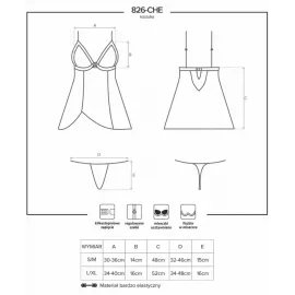 Obsessive 826-CHE-1 Черный S/M - 2