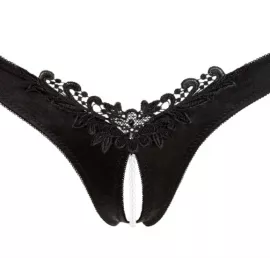 Женские трусики - Cotelli Collection 2321653 G-String Pearls - black M - 4