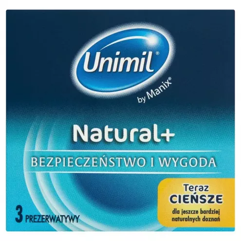 Презервативи Unimil Natural+ — захист та природні відчуття, 3 шт