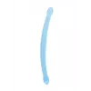 Двухконечный фаллоимитатор Realrock Crystal Clear Double Dildo 17, голубой, 42 см