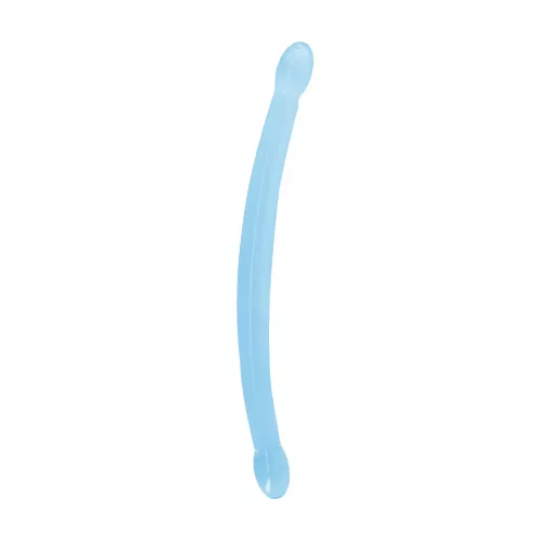 Двухконечный фаллоимитатор Realrock Crystal Clear Double Dildo 17, голубой, 42 см