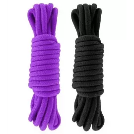 Набір мотузок для бондажу Submission 5 м Black Purple