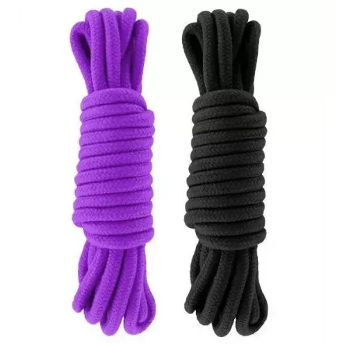Набір мотузок для бондажу Submission 5 м Black Purple
