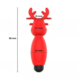 Мини-вибратор - Erospace Sweet Play Mini Reindeer Vibrator A10 - 5