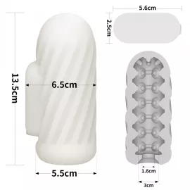 Мастурбатор - Knights Ring Vibrating Dual Purpose Sleeve-Spiral - 5