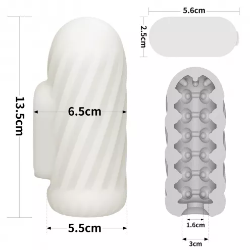 Мастурбатор - Knights Ring Vibrating Dual Purpose Sleeve-Spiral