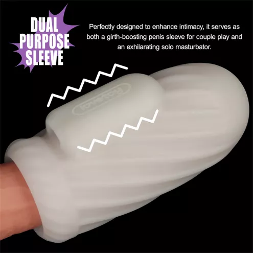 Мастурбатор - Knights Ring Vibrating Dual Purpose Sleeve-Spiral