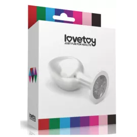 Анальная пробка - Heavy Metal Anal Plug Silver Rosebud Spiral Darkblue - 2