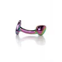 Анальна металева пробка Plug-Jewellery Multicolour Curved PLUG- S