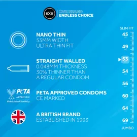 Презервативи - EXS Nano Thin, 48 шт. - 2