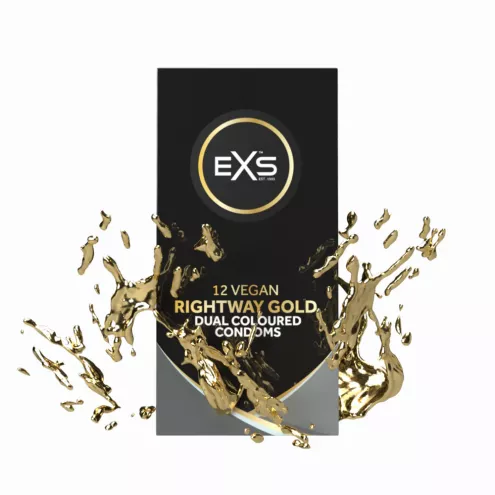 Презервативи - EXS Rightway Gold Condoms, 12 шт.
