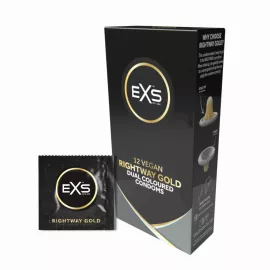 Презервативи - EXS Rightway Gold Condoms, 12 шт. - 4
