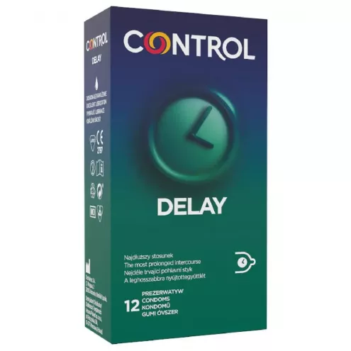 Презервативы с пролонгирующим эффектом Control Delay для более долгого наслаждения, 12 шт
