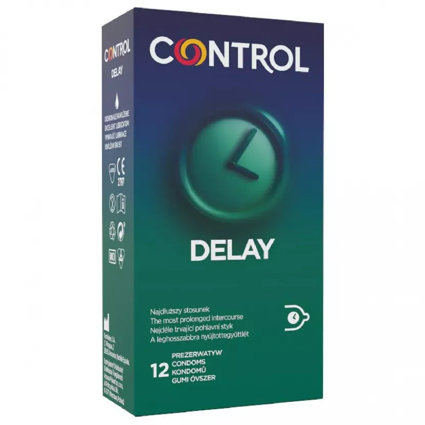 Презервативы с пролонгирующим эффектом Control Delay для более долгого наслаждения, 12 шт