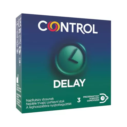 Презервативи з пролонгуючим ефектом Control Delay для більш тривалої насолоди, 3 шт