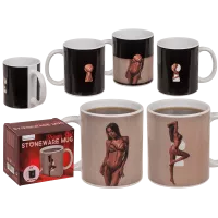 Чашка с термоэффектом Stoneware Mug Stripper Girl, 300 мл