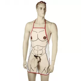 Кухонный фартук с плюшевым пенисом Sexy Apron Male Body With Plush Penis - 3
