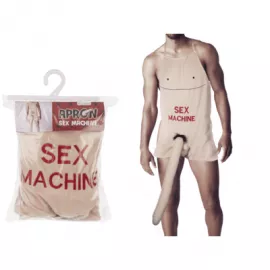Кухонный фартук с плюшевым пенисом 52 см Sex Machine - 1