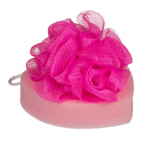 Губка для ванны Bath Sponge Heart, 12 см