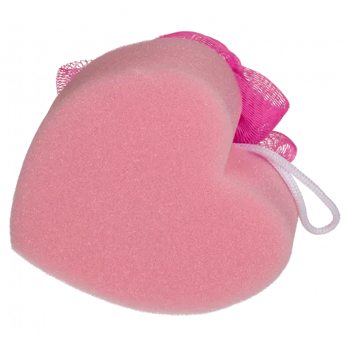 Губка для ванны Bath Sponge Heart, 12 см