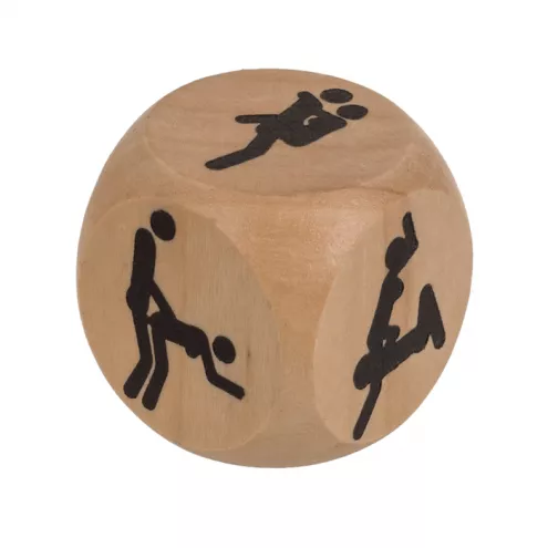 Дерев'яний кубик Kama Sutra Wooden Dice, 3x3 см