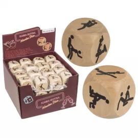 Деревянный кубик Kama Sutra Wooden Dice, 3x3 см - 1