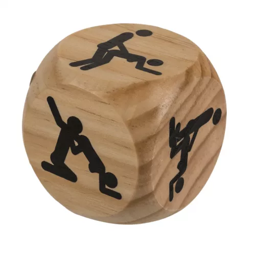 Деревянный кубик Kama Sutra Wooden Dice, 6x6 см