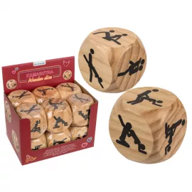 Деревянный кубик Kama Sutra Wooden Dice, 6x6 см - 1