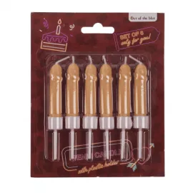 Свечи в виде пениса Penis Candles Flesh, 6 шт. - 1