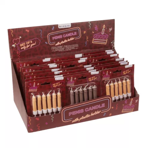 Свечи в виде пениса Penis Candles Flesh, 6 шт.