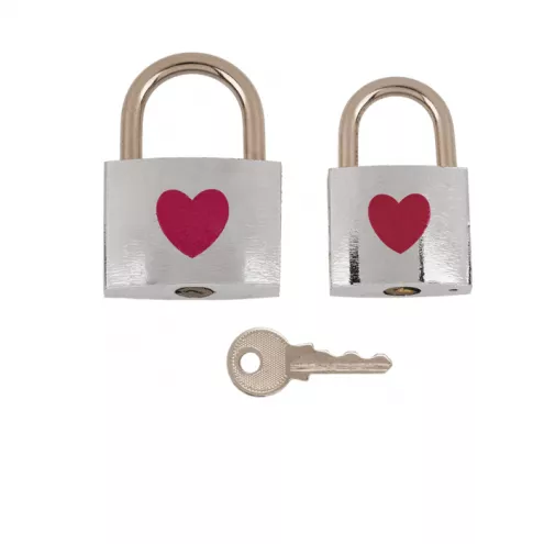 Металлические замочки с ключиком Love Lock, 4,7 см и 5 см