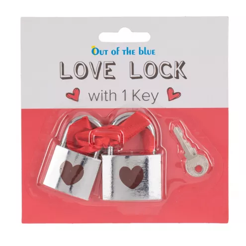 Металлические замочки с ключиком Love Lock, 4,7 см и 5 см