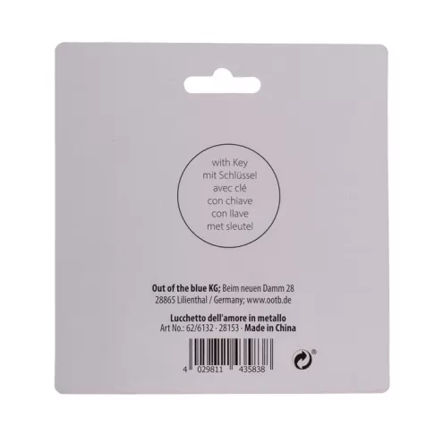 Металлические замочки с ключиком Love Lock, 4,7 см и 5 см