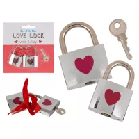 Металлические замочки с ключиком Love Lock, 4,7 см и 5 см
