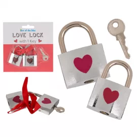Металлические замочки с ключиком Love Lock, 4,7 см и 5 см - 1