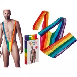 Мужские стринги - Rainbow Mankini One Size - 1