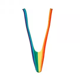 Мужские стринги - Rainbow Mankini One Size - 2