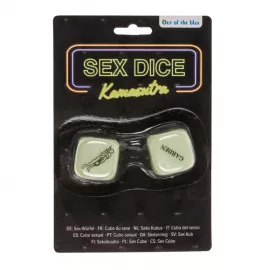 Неоновые кубики Sex Dice Kamasutra, 2 шт. - 4