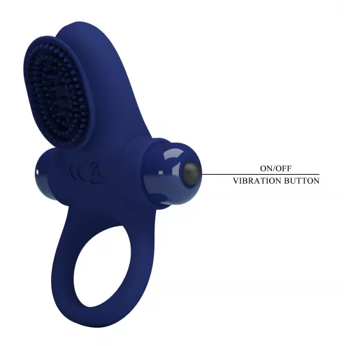 Виброкольцо для члена Pretty Love Vibrant Penis Ring II, синее