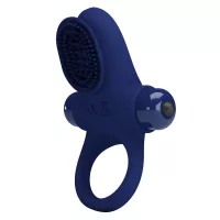 Виброкольцо для члена Pretty Love Vibrant Penis Ring II, синее