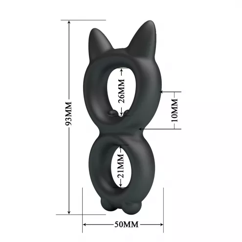 Эрекционное кольцо Crazy Bull Super Soft Silicone Toran, черное