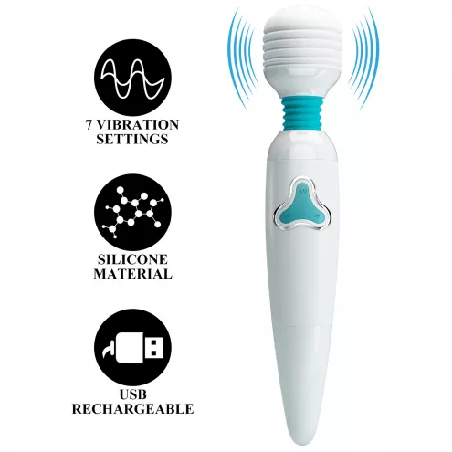 Универсальный массажер Pretty Love Body Wand Cloud, белый