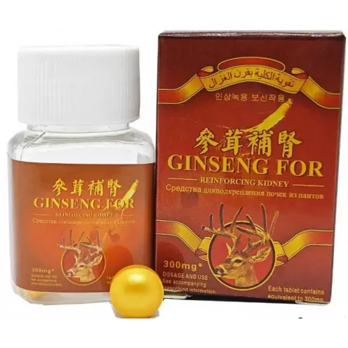 Збуджуючий чоловічий препарат на натуральній основі Женьшень Ginseng For, 1 пігулка