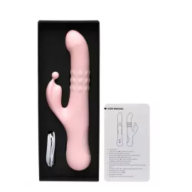 Вібратор з кліторальним відростком з кулькою INTY Toys – Bloom – Pink - 4