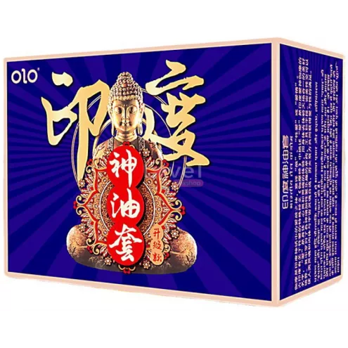 Презервативи Olo Blue Indian God Oil, пролонгуюючі, ультратонкі, - 10 шт