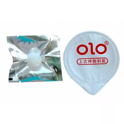 Презерватив OLO Flying Koi с шариком и мягкими шипами, для ярких ощущений и продления удовольствия, 1 шт