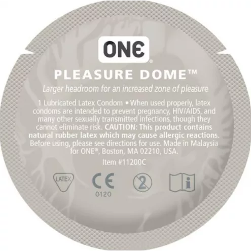 Презерватив One Pleasure Dome зі збільшеною голівкою - для природних відчуттів та максимального комфорту, 1 шт